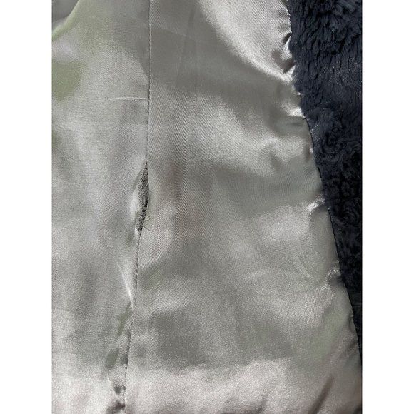 CoVelo Womens Blue Gray Sherpa Vest Plush Faux Fur Pockets Snap Front size 6 - Picture 10 of 12